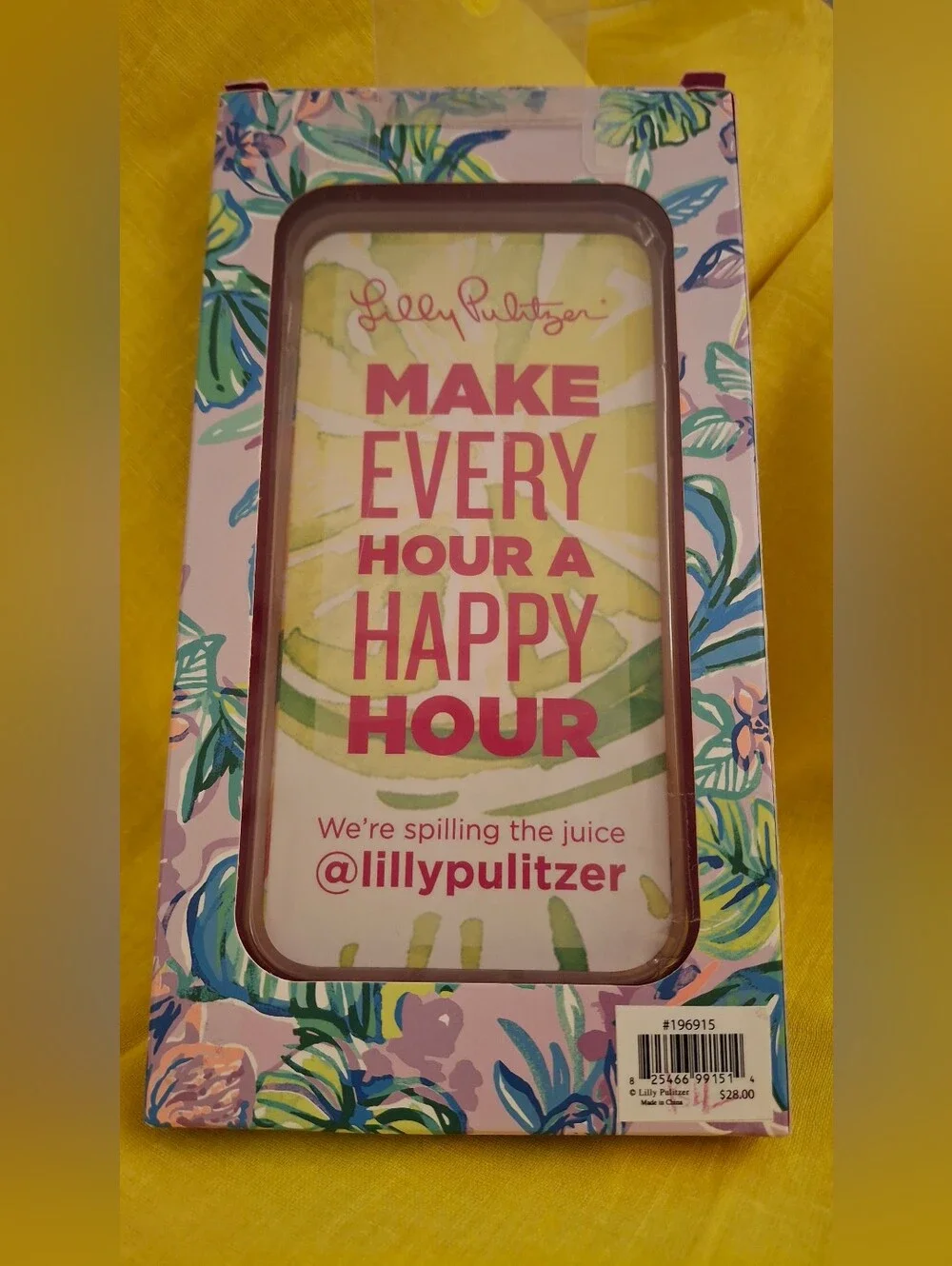 Lilly Pulitzer Pink Pastel Mermaid In The Shade Glitter iPhone XR Case
